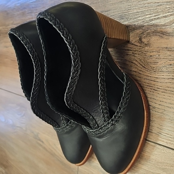 Black, Cowgirl, Western, Casual, Party, Wedding, Braided, Leather, Women, Shoes - Picture 2 of 7